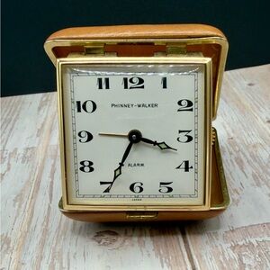 Vintage 1950s Phinney-Walker Travel Alarm Clock – Japan – MCM Folding Case